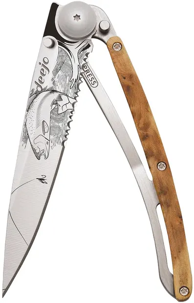Cuțit de buzunar Deejo Juniper Wood - Trout, 37 g