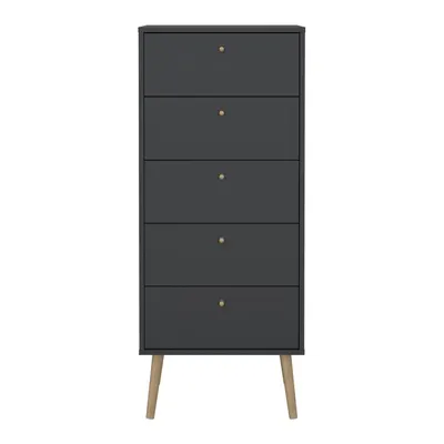 Comodă gri antracit înaltă 50x120 cm Bodo – Tvilum