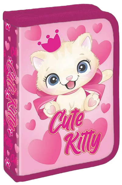 Penar școlar S. Cool - Cute Kitty, cu 1 fermoar