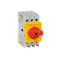 Intrerupator rotativ tripolar, DIRECT OPERATING VERSION WITH YELLOW FRONTAL AND RosuHANDLE, 16A