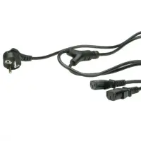 Cablu Y alimentare Schuko la IEC C13 PC & Monitor 1.8m, 19.99.1022