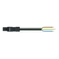 pre-assembled connecting cable; Eca; Plug/open-ended; 3-pole; Cod. A; 6 m; 1,00 mm²; black