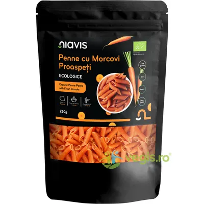 Penne cu Morcovi Proaspeti fara Gluten Ecologice/Bio 250g