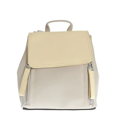 Rucsac bicolor cu fermoare decorative