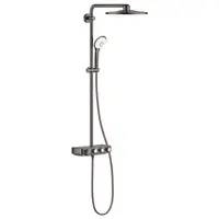Sistem de dus Grohe Euphoria SmartControl 310 26507A00, termostat, 310 mm, aparent, butoane push&turn, anti-oparire, anti-calcar, ajustabil, lucios, Hard Graphite