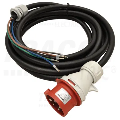 Cablu din cauciuc pentru cutii industriale de distributie TDB-CABLE5P16 GT 5×2,5mm 2, 5m, 16A, 5p