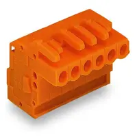 1-conductor female plug; angled; 2.5 mm²; Pin spacing 5.08 mm; 18-pole; 2,50 mm²; orange