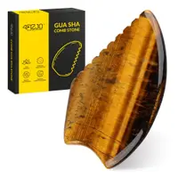 Piatră Gua Sha canelată din mineral natural pentru lifting 4FIZJO