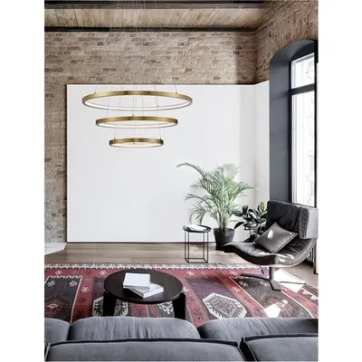 Lampa suspendata EMPATIA Alama aurie Aluminiu & Acrylic LED 60W 230V 1755Lm 3000K IP20 Triac Dimabil
