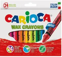 Set pasteluri care se șterg Carioca - Wax crayons, 24 culori