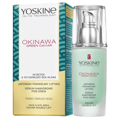 Ser dublu lift cu caviar verde pentru fata si ochi Okinawa Green Caviar, 30ml, Yoskine