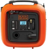 Mini compresor de aer portabil Black & Decker - ASI400, 12V, 11 bare, cu capete