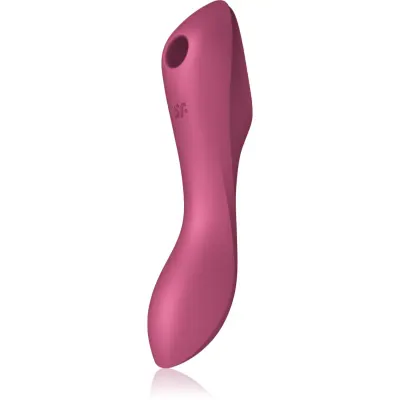 Satisfyer Curvy TRINITY 3 vibrator cu stimularea clitorisului Red 17.7 cm