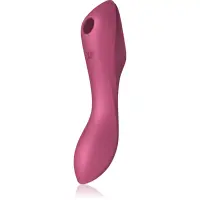 Satisfyer Curvy TRINITY 3 vibrator cu stimularea clitorisului Red 17.7 cm