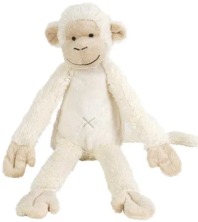 Jucarie de pluș Happy Horse - Mickey maimuța, 32 cm, albă