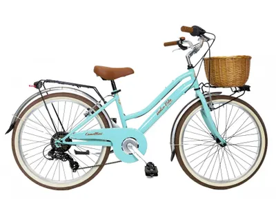Bicicletă pentru fete Dolce Vita JUNIOR 24" cu coș - Tiffany