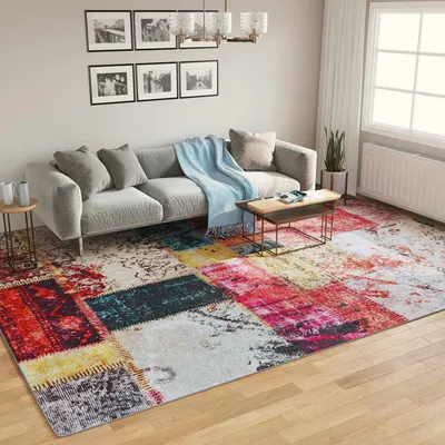 vidaXL Covor lavabil, multicolor, 400x300 cm