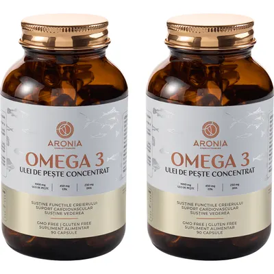 Pachet Omega3 1000mg + EPA 450mg + DHA 230mg 90cps + 90cps