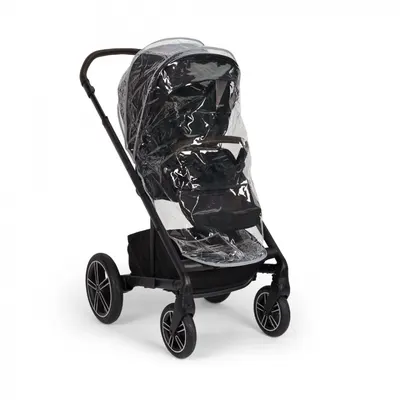 Carucior pentru copii Nuna Mixx Next Caviar cu suspensii, suport reglabil pentru picioare, sezut reversibil si accesorii incluse