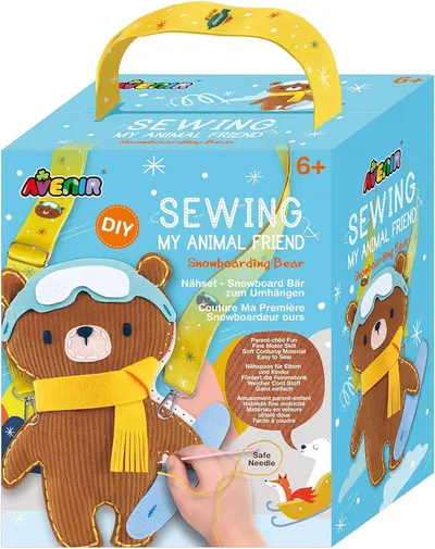 Set creativ Avenir - urs snowboarder cu cureaua