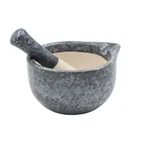 Mojar cu pistil, 330 ml, Excellent Houseware, ceramică, gri închis