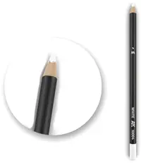 Creion pe baza de apa pentru modelat AK Interactive - Watercolor Pencil White AK10004 (1 buc )
