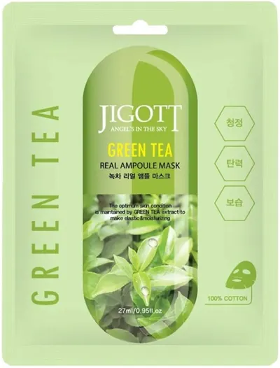 Jigott Mască de față folie Green Tea, 27 ml