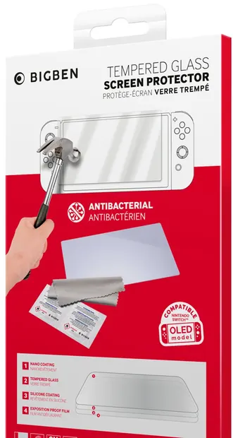 Protecție pentru ecran Big Ben - Tempered Glass Screen Protector (Nintendo Switch OLED)