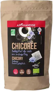 Cafea de cicoare, fără cofeină, 25 plicuri filtrante, Aromandise