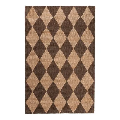 Covor maro/în culoare naturală țesut manual din amestec de iută 160x230 cm Effie Diamond – Flair Rugs