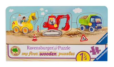 Puzzle pentru bebelusi Ravensburger de 3 piese - My first wooden puzzles