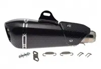 Final evacuare moto universala, diametru teava 36mm, culoare negru carbon