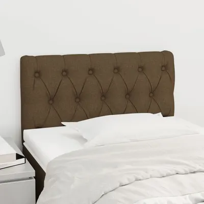 vidaXL Tăblie de pat, maro închis, 80x7x78/88 cm, textil