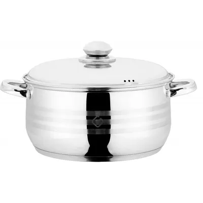 Cratita din Inox cu Capac din Inox, 20 cm, 3 l, Grunberg Gr1920