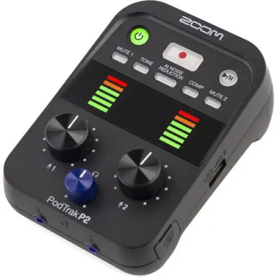 Zoom PodTrak P2 recorder portabil cu doua intrari USB pentru podcast - Default Title