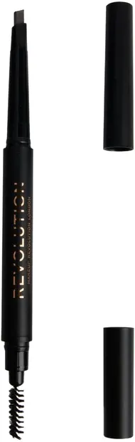 Makeup Revolution Creion pentru sprâncene Duo Brow Definer, Light Brown