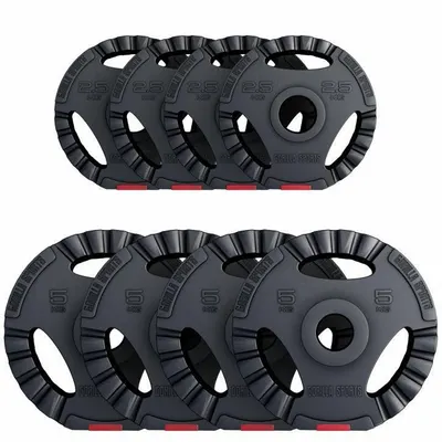 GORILLA SPORTS Hantelscheibe Olympia 50/51mm Kunststoff Gripper