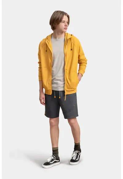 Pantaloni scurti sport cu talie ajustabila - Gri inchis