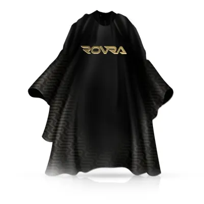 Pelerina coafor/frizerie ROVRA - Neagra - guler neopren - RT98