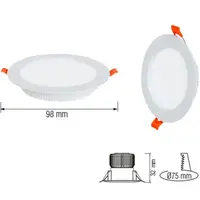 Spot Downlight Led Alexa-8 Alb Rotund St 98mm 8w 7000k 200-265v