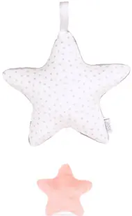Jucărie muzicală de pluș Tedsy - Stea, 28 cm, roz