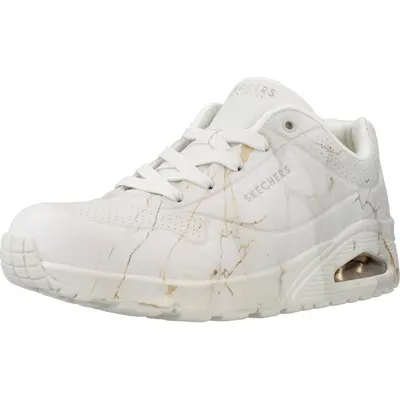 Pantofi sport femei Skechers Uno - Marbel Marvel, Alb