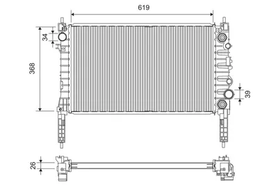 Radiator racire motor potrivit CHEVROLET TRAX; OPEL MOKKA MOKKA X 1.4 1.4LPG 06.12