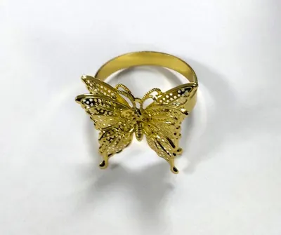 Inele de șervețel Morello - Butterfly Gold, 6 buc.