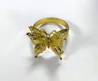 Inele de șervețel Morello - Butterfly Gold, 6 buc.