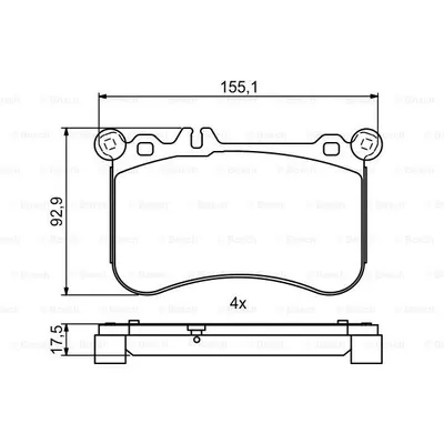 Set placute frana, frana disc BOSCH 0 986 494 780