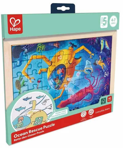 Puzzle din lemn Hape International - Aventuri în ocean