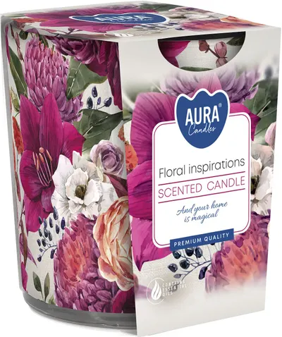 Lumânare parfumată Bispol Aura - Floral Inspirations, 100 g