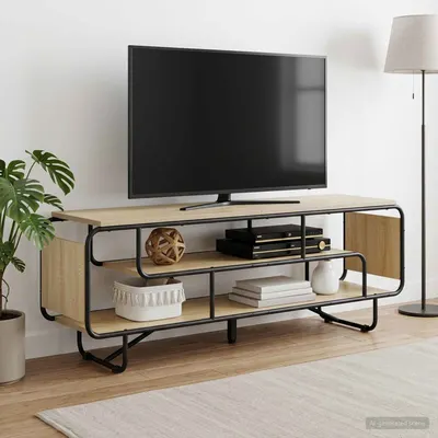 vidaXL Support TV 140 x 36 x 45 cm Stejar Sonoma Lemn prelucrat