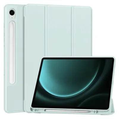 Husa pentru Samsung Galaxy Tab S9 FE / Tab S9 / Tab S10 FE, Techsuit, Flex Trifold, Bleu
